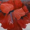 Amarylisblüte (70x100cm)  Ölfarbe auf Leinwand